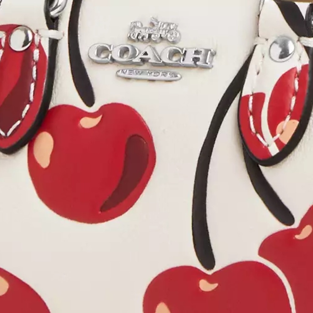 Mini Rowan Bag Charm With Cherry Print nwt in packaging - Picture 2 of 4